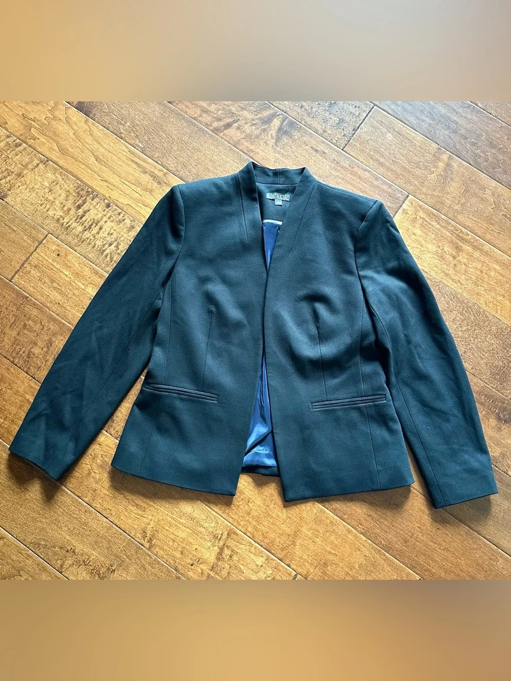 J.Crew New Going-Out Blazer Stretch Twill Black Size 12 CC274